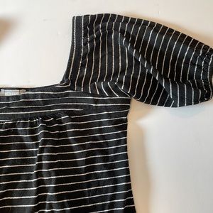 Y2K Vintage - DELiAs Striped Lurex Square Neck Top